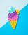 Blue Rainbow Ice Cream Cone Pop It