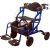 Airgo Fusion Side-Fold Rollator + Transporter – Pacific Blue